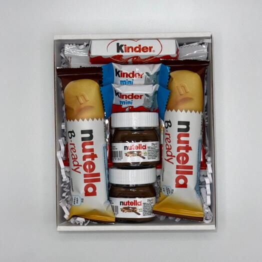 Подарочный набор Kinder и Nutella подарок 10 сладостей