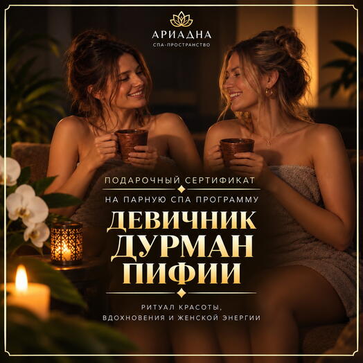 Парная СПА программа-девичник "Дурман Пифии" (подарочный сертификат)
