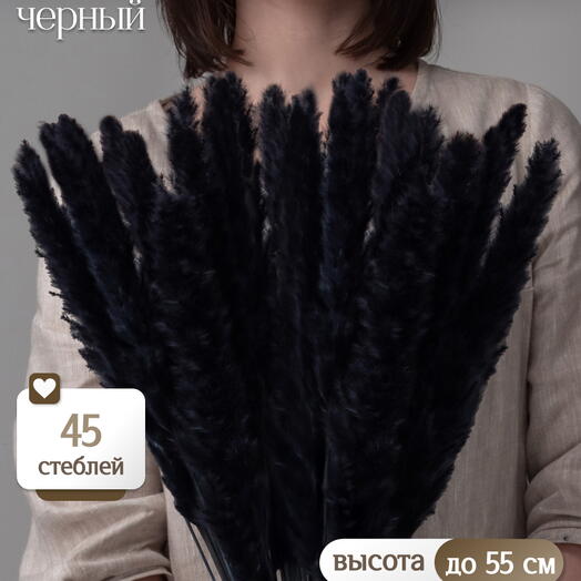 Пампас мини черный 45 шт. Высший сорт М274