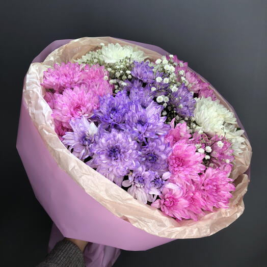 Букет нежных пушистых хризантем 🌸🌺🌸🌺🌸