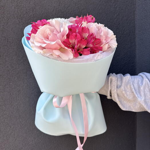Букет «свежесть» с французским розами💝