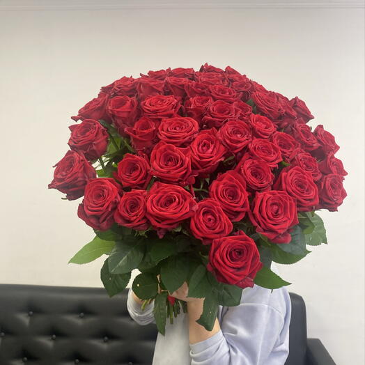 Красные розы 51 шт 🌹🌹🌹🌹🌹