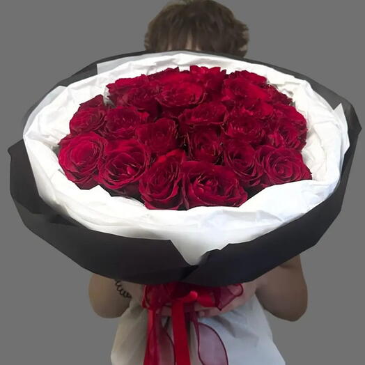 🔝Букет из 25 красных роз💖