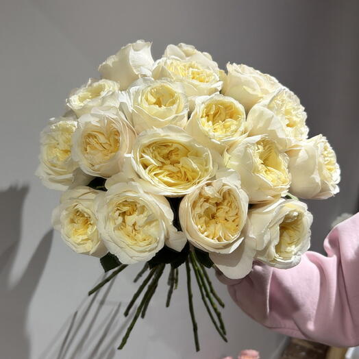 19 пионовидных роз под ленту 🌸💐
