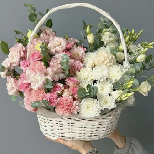 Корзина микс с цветами 🌺🌹🌸
