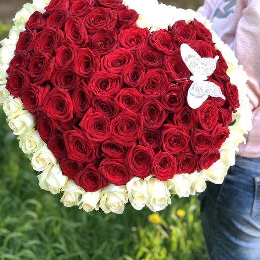 Corazón de 101 rosas