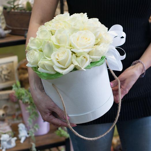 Sombrero de Caja de rosas (29 rosas)