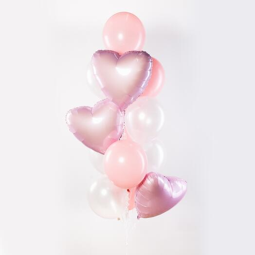 Fountain of balloons "Delicate Pink"