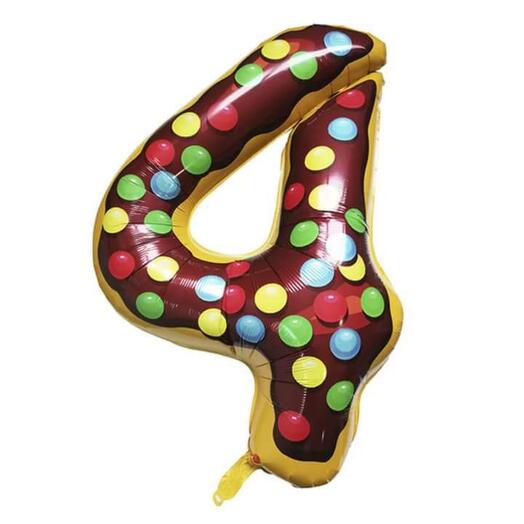 Foil ball "Digit 4"