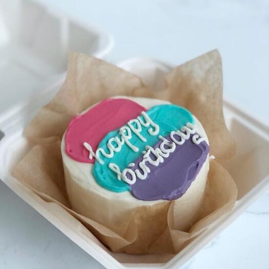 Бенто торт happy birthday цветной