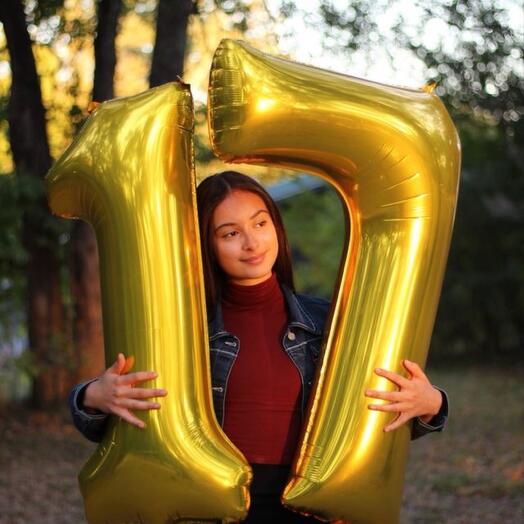 Фольгированные шары 17 - 1 метр