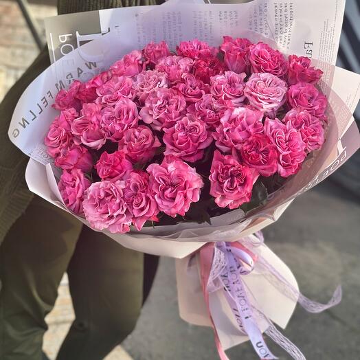 Bouquet of 35 peony-shaped roses