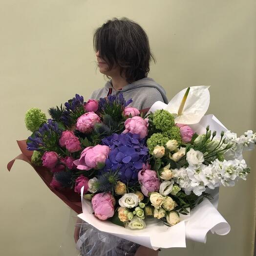 Bouquet with peonies