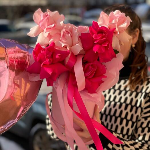 Цветочная коробка «Время любви!»