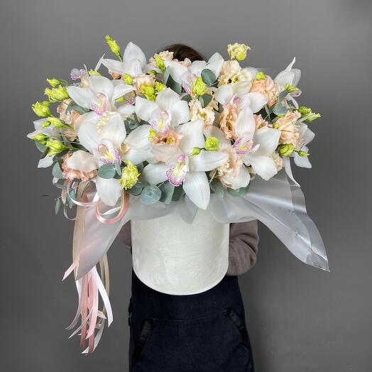 White chic🤍with orchid