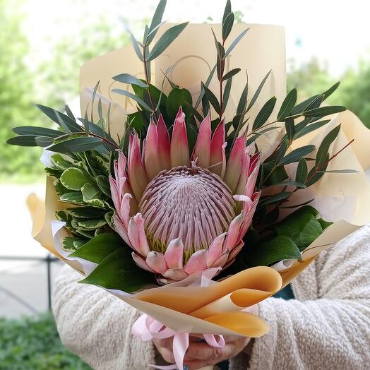 Copyright bouquet with Protea