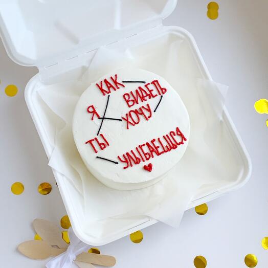 NEW Bento cake "I want to see you smile" as a gift to a girl, a guy