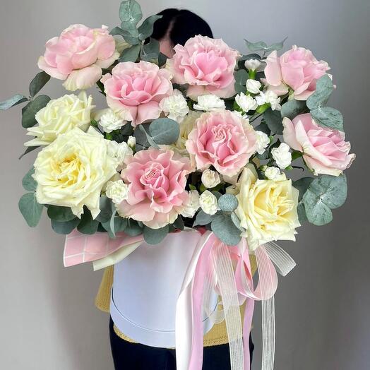 French roses in a box