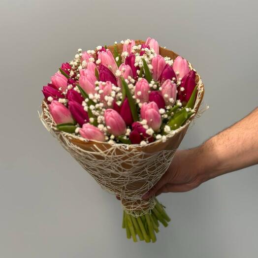 Букет из Тюльпанов ( микс)