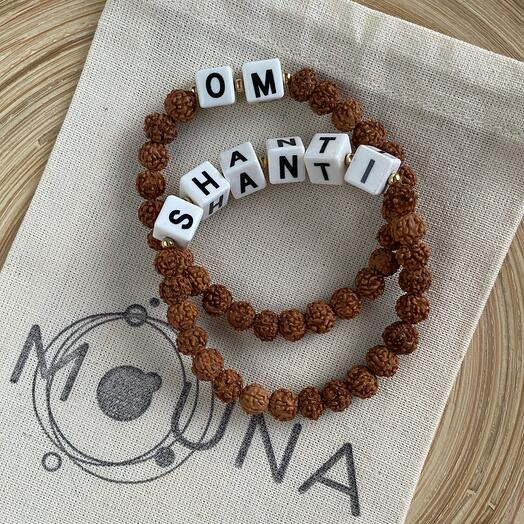 Браслет из рудракши OM SHANTI