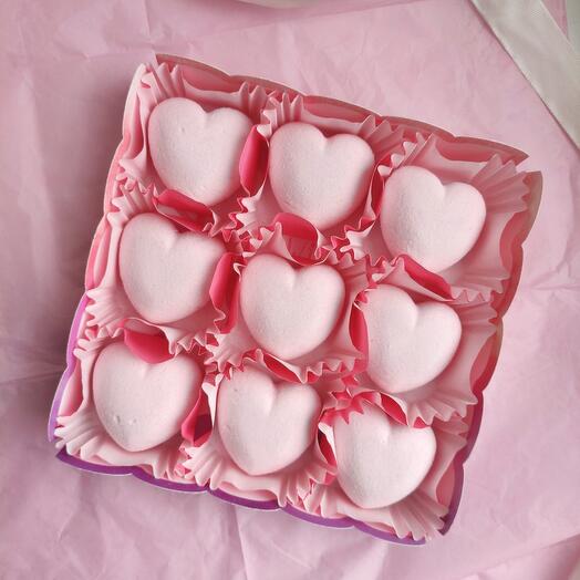 Malvavisco de fresa en forma de corazón