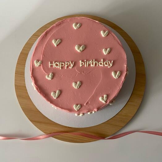 Торт « Happy Birthday» розовый 1кг