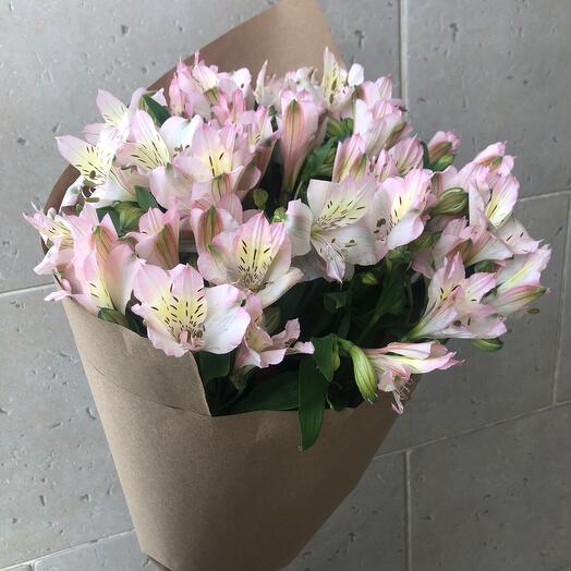 Alstroemeria bouquet is delicate