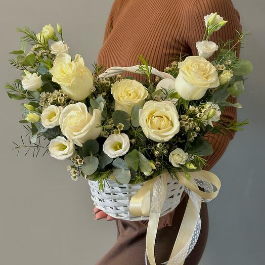 Корзина из роз 11