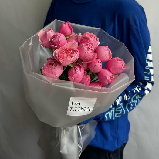 Кустовые пионовидные розы 5