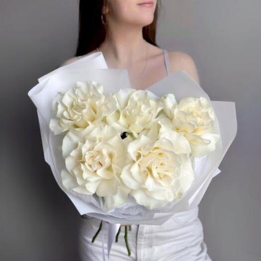 Букет белых французских роз