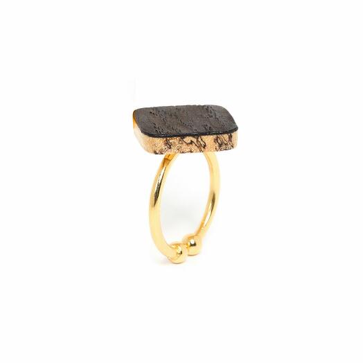 Кольцо Nature Bijoux, Wenge, разъемное, гмелина и шпон, NB22.1-19-24361 коричневый