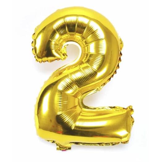 Фольгированная цифра 2
