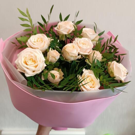 Нежный букет с пионовидной розой💐