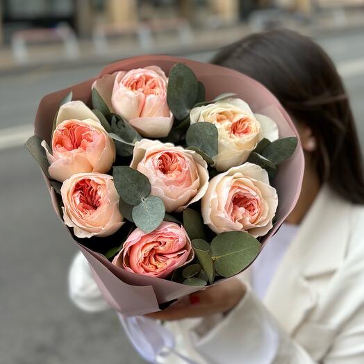 Peony-shaped Juliet Rose 7pcs