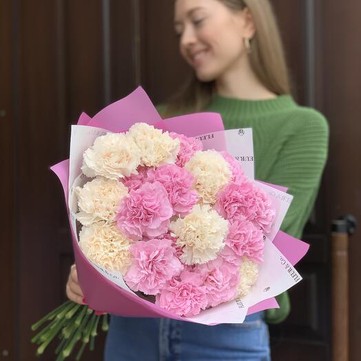 Моно букет диантусов