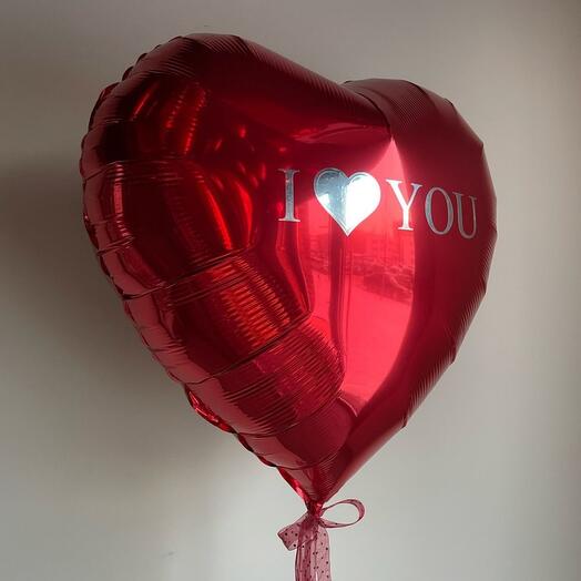 Corazón rojo de 70 cm con letras