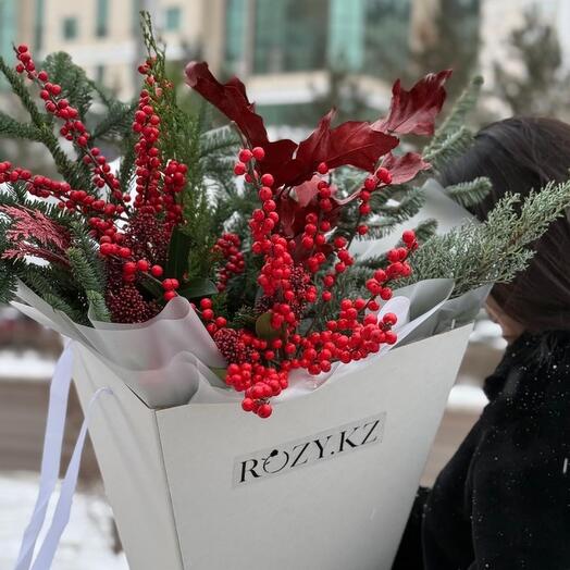 Букет зимний банч в переноске