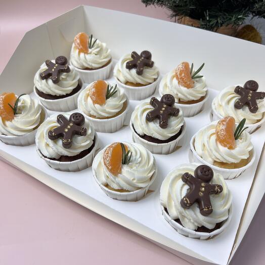 Набор капкейков 12 шт новогодний/в офис