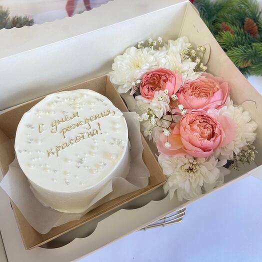 Бенто торт с цветами