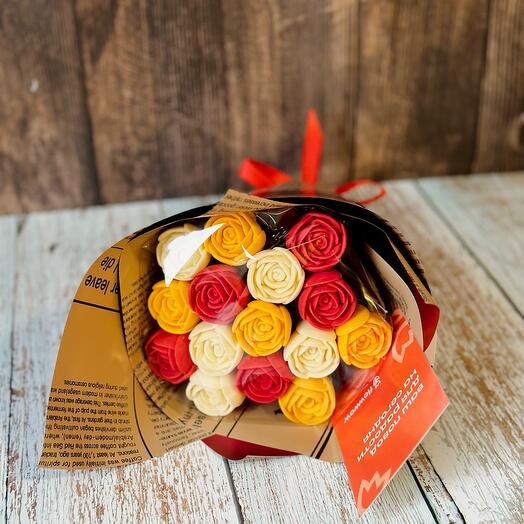 15 роз из бельгийского шоколада