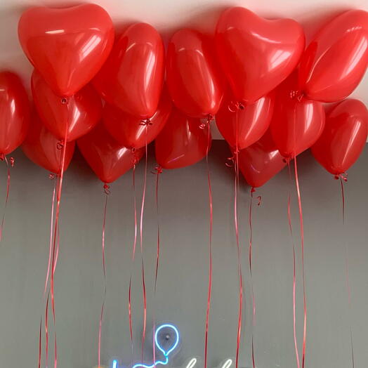 Bolas rojas del corazón
