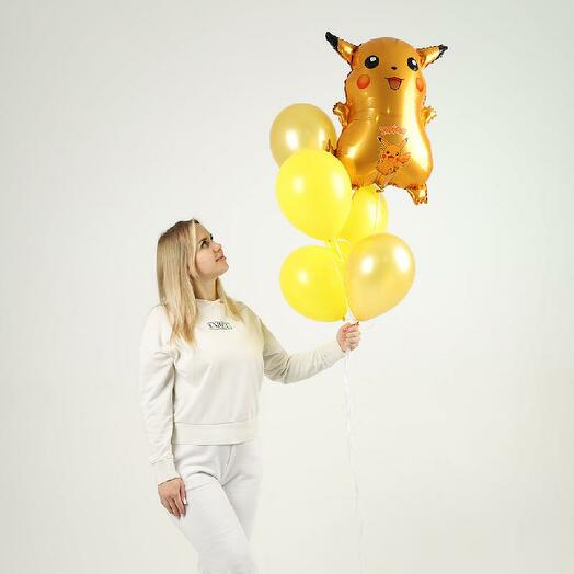 Cloud of balls with Pikachu - 5 pieces