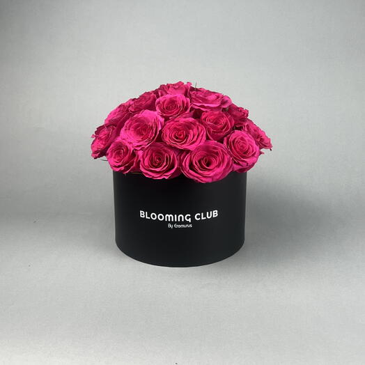 Dark pink Roses Box