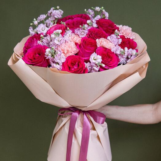 Авторский букет с розами🌹