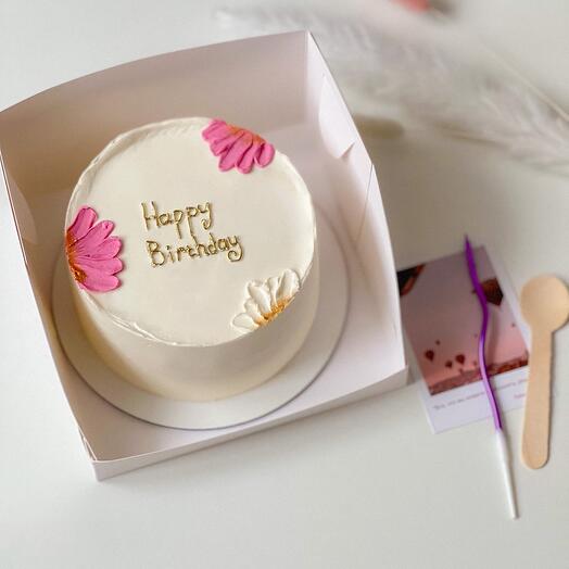 Бенто торт макси «Happy Birthday» для мамы/ подруги/ бабушки/ девушки на 4-5 человек