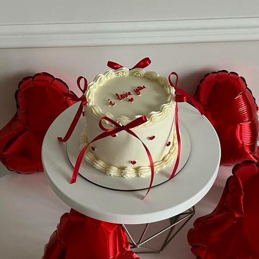 Торт 1 кг с бантиками на День матери в стиле ламбет