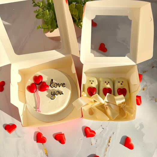 Набор сладостей Бенто торт + кейкпопсы, в подарок девушке, жене
