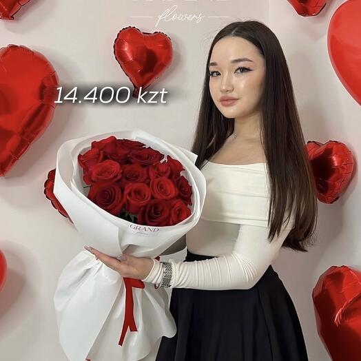 Красные розы 50см