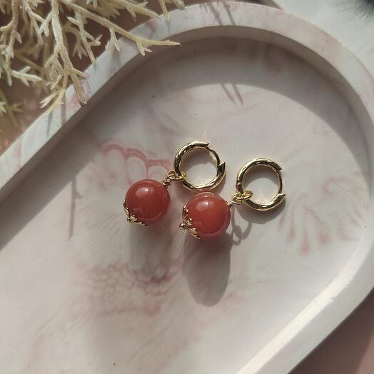 Серьги из сердолика