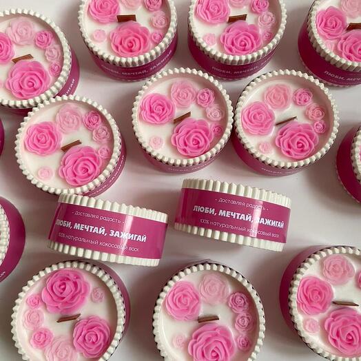 Свеча с цветочками